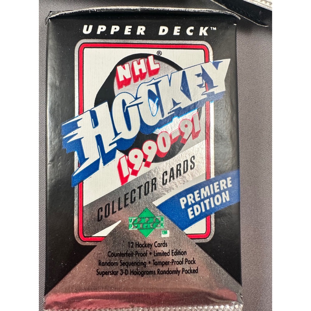 Upper Deck 1990-91 NHL‎ Hockey Premiere Edition Sealed New 12 cards per pack